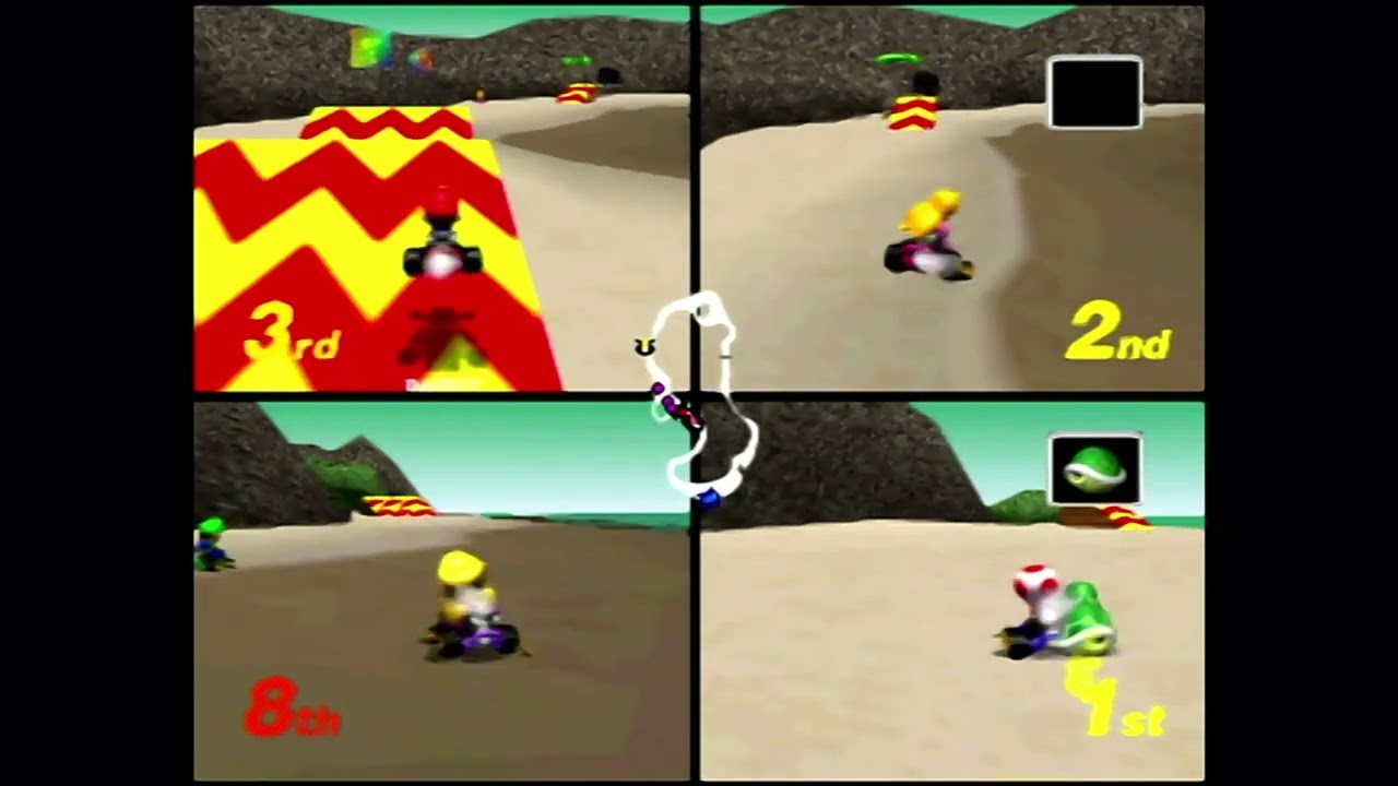 Mario Kart 64 - 4-Player Grand Prix (ROM Hack) (Actual N64) (Uncommentated)