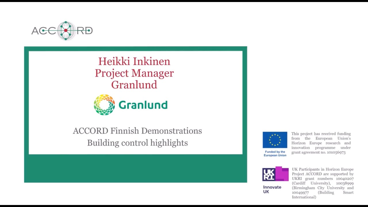 Accord Demonstrations: Interview of BIM coordinator in Vantaa demo - Heikki Inkinen