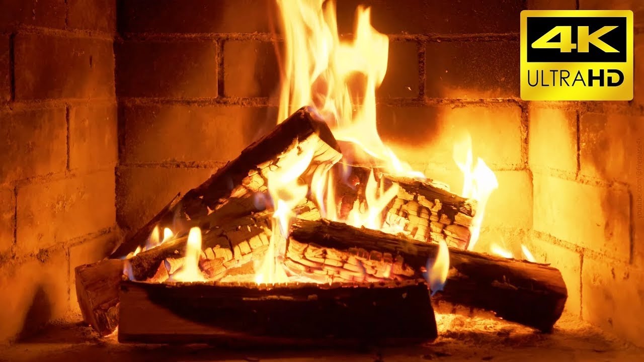 4K Realistic Fireplace | Relaxing Crackling Fire Sounds | 8 Hours for Sleep & Study