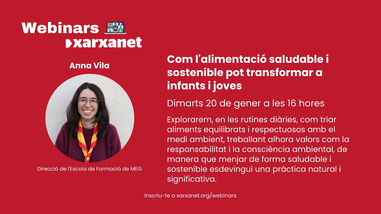 Webinar: 'Com l'alimentació saludable i sostenible pot transformar a infants i joves'