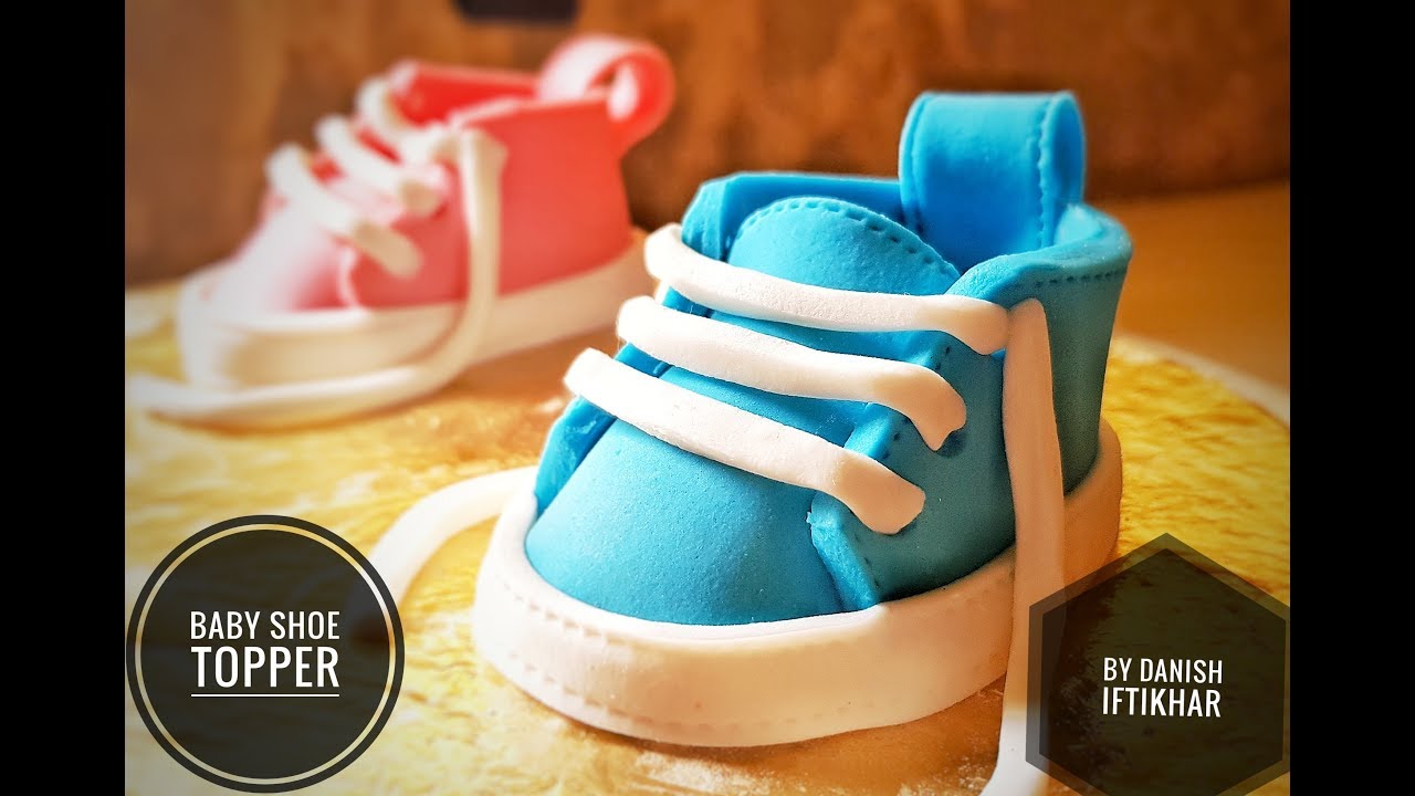 How to make Baby shoe fondant topper by Danish Iftikhar