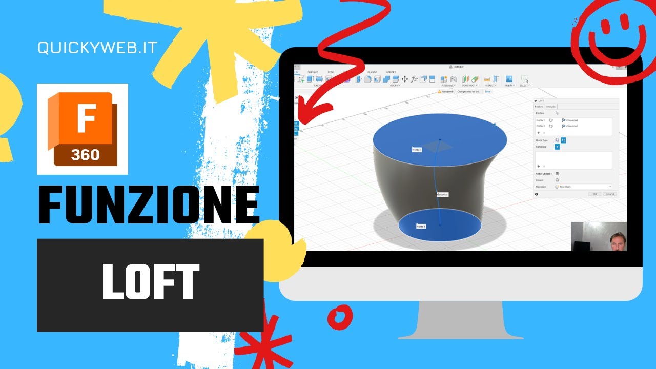 Come usare la funzione Loft in Fusion 360