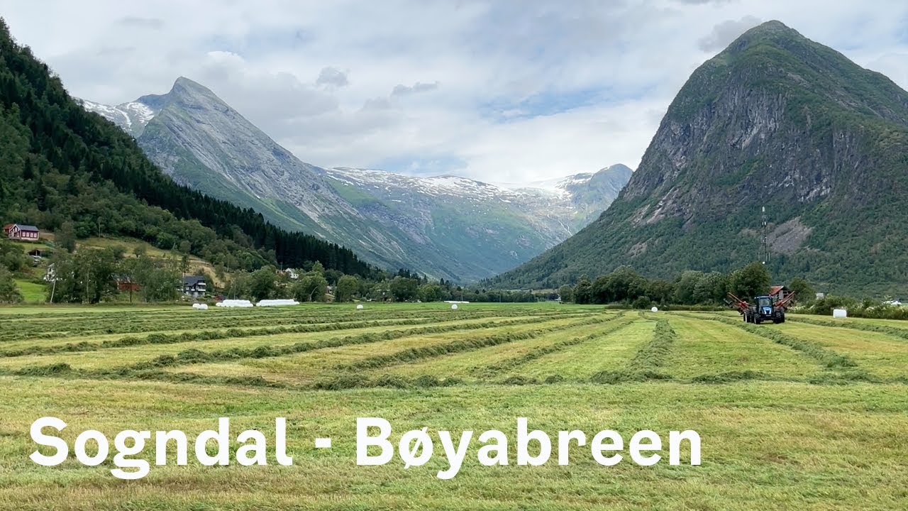 Norway Scenic Drive. Sogndal to Bøyabreen Glacier