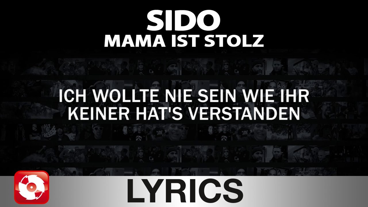 SIDO - MAMA IST STOLZ - AGGROTV LYRICS KARAOKE (OFFICIAL VERSION)