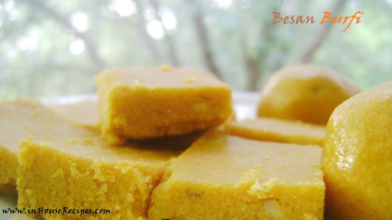 Besan Burfi Recipe - inHouseRecipes - Hindi With English Subtitles