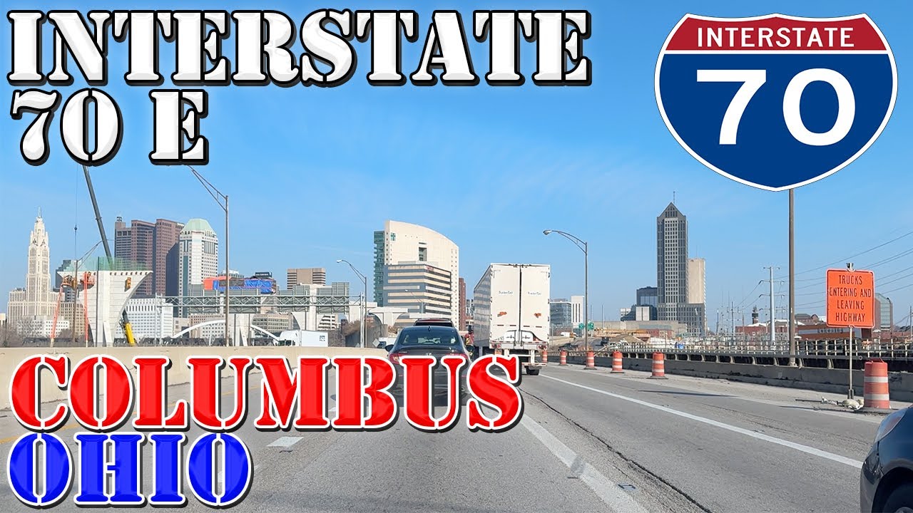 I-70 East - Columbus - Ohio - 4K Highway Drive - 2023