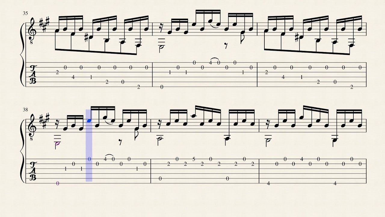 A la Polonaise Op.241 No.41 -  Ferdinando Carulli (1770 - 1841) - Tablature