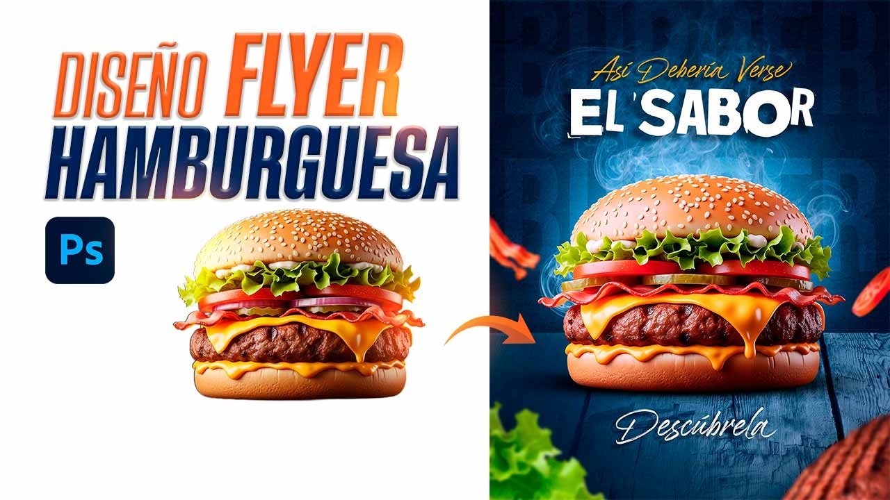 DISEÑO FLYER HAMBURGUESA
