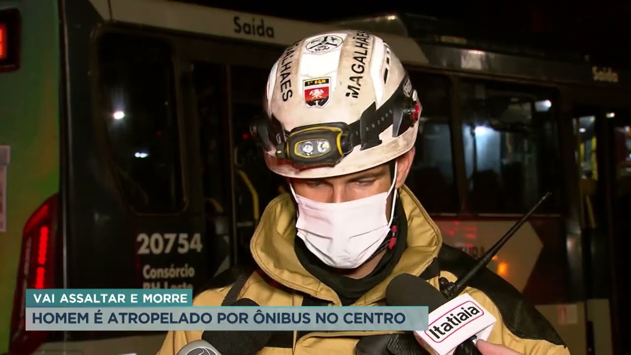 Homem morre depois de ser atropelado por ônibus em BH