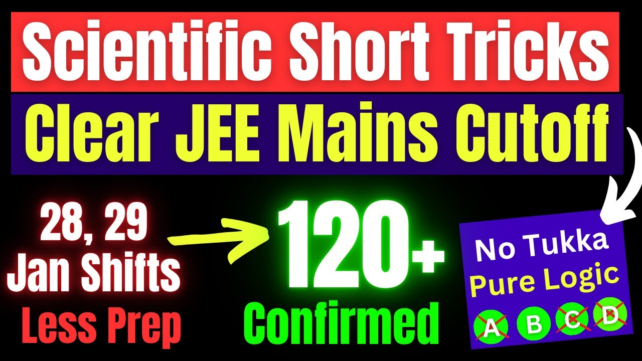 JEE Mains 2025 Best Short Tricks  (Part-4)🔥Clear JEE Mains 1st attempt Cutoff❤️ 28 & 29 Jan Shifts