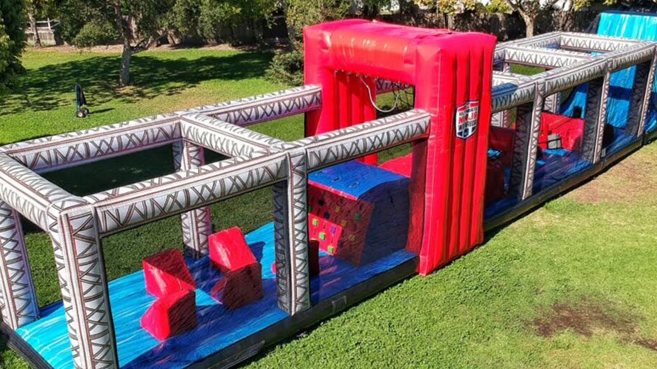 62’ Inflatable Ninja Warrior Obstacle Course ON SALE