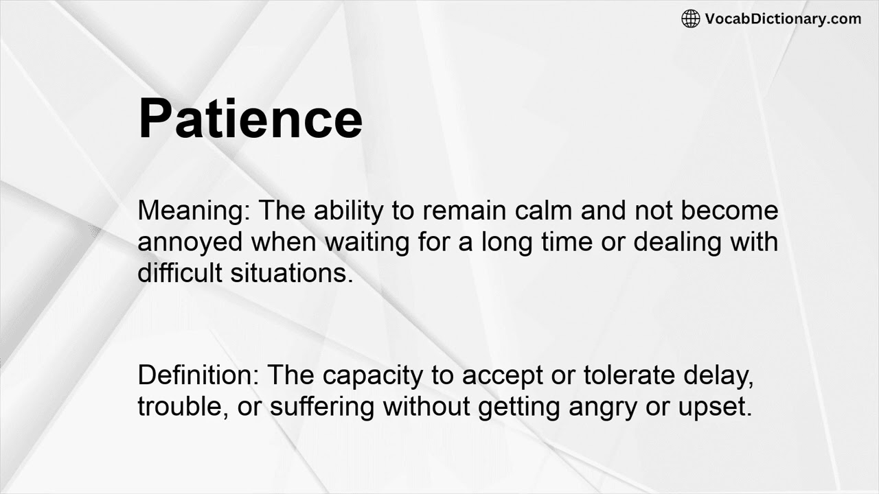 Patience Meaning