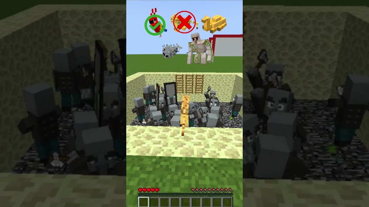 A CROWD AGAINST A SINGLE MOB #minecraft #gaming #games