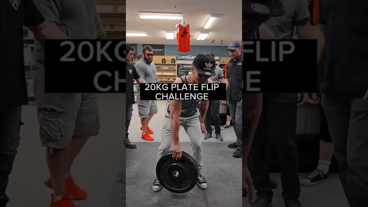 45LB PLATE FLIP CHALLENGE!!? 😳🔥