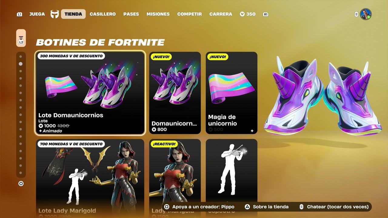 TIENDA BATTLE ROYALE: DOMAUNICORNIOS | ALERTAS SALVAR EL MUNDO: 0 PAVOS | FORTNITE