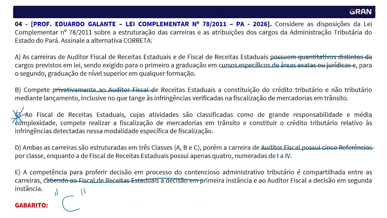 SEFA PA - Lei Org&acirc;nica da Administra&ccedil;&atilde;o Tribut&aacute;ria do Estado do Par&aacute; com Eduardo Galante