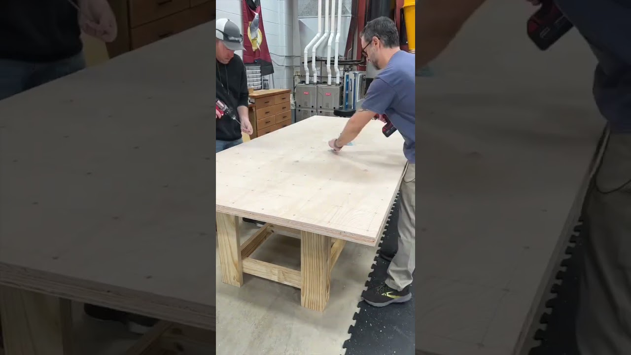 Making a nice BIG assembly table! | #shorts