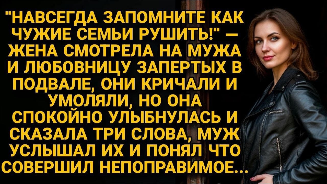 Муж изменял с двумя сразу   Жена заманила их в подвал и произнесла ТРИ СЛОВА