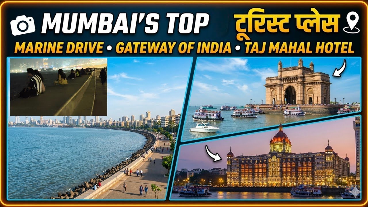 Best Places to Visit in Mumbai-night tour-Marine drive,gateway of India#MarineDrive#mumbainightview