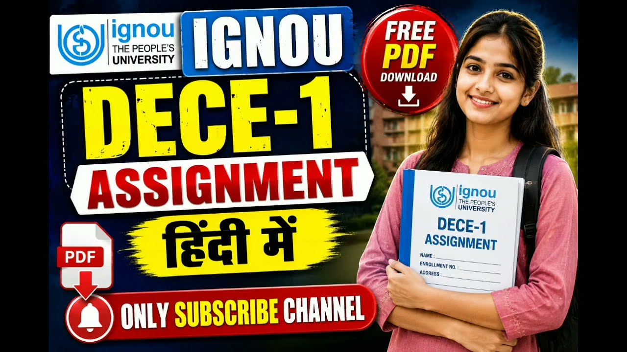 IGNOU DECE-1 Assignment Hindi | Free PDF Download | Jan 2026