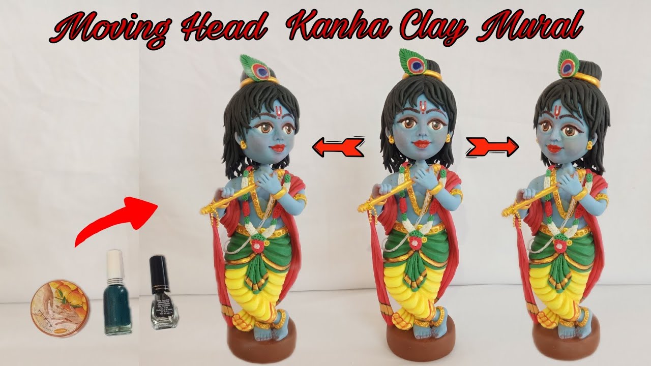 Kanha ji Murti Making atHome/Little Krishna Making With Clay #diykanhajikimurti #bestoutofwastecraft