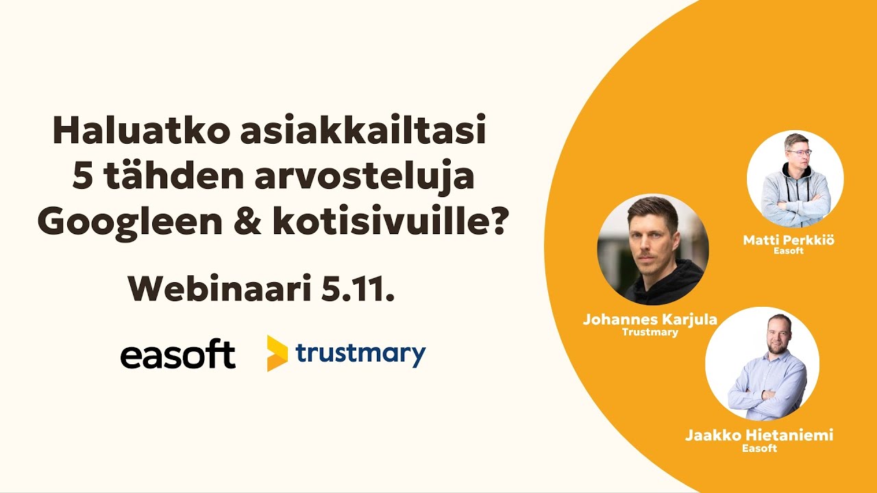 Haluatko asiakkailtasi 5 tähden arvosteluja Googleen ja kotisivuille?