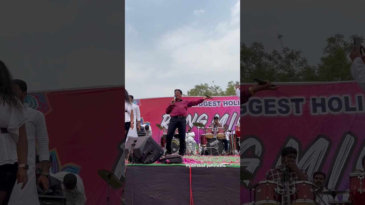Clement Anna live singing at RANG MILANG Holi event 2024 #festival #holi #hyderabad #band