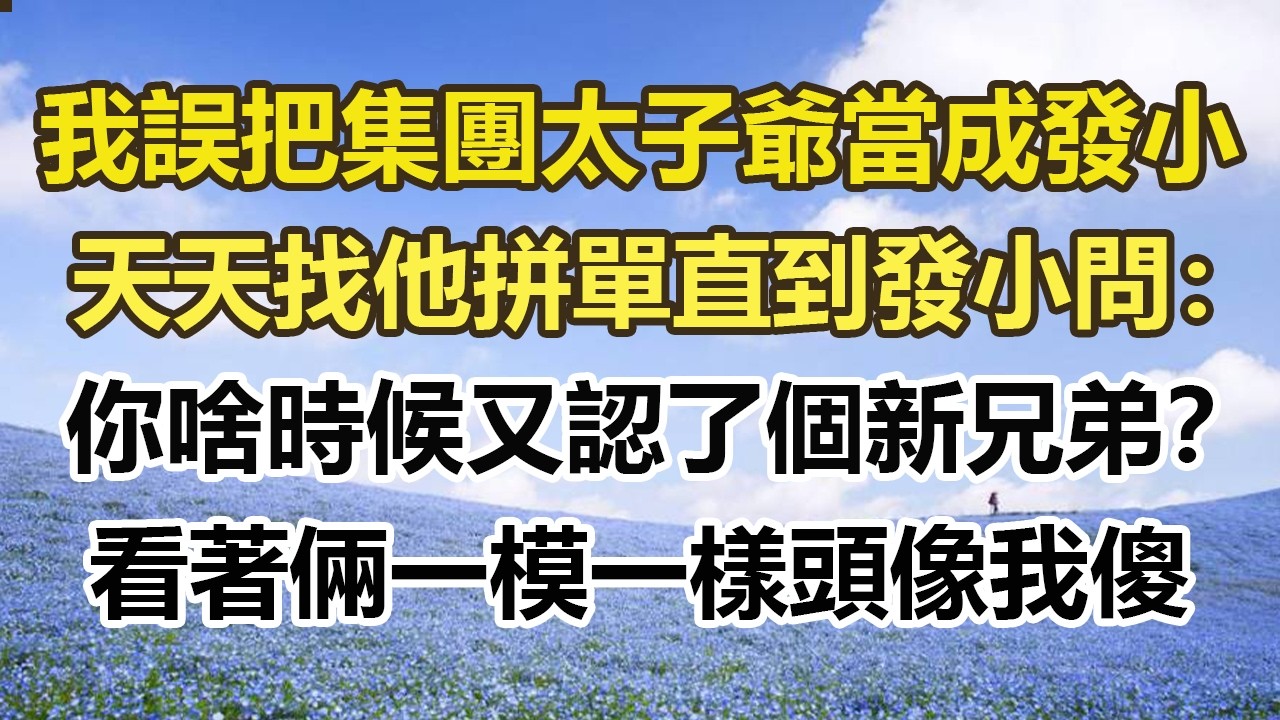 我誤把集團太子爺當成發小，天天找他拼單直到發小問：你啥時候又認了個新兄弟？看著倆一模一樣頭像我傻#幸福敲門 #為人處世 #生活經驗 #情感故事