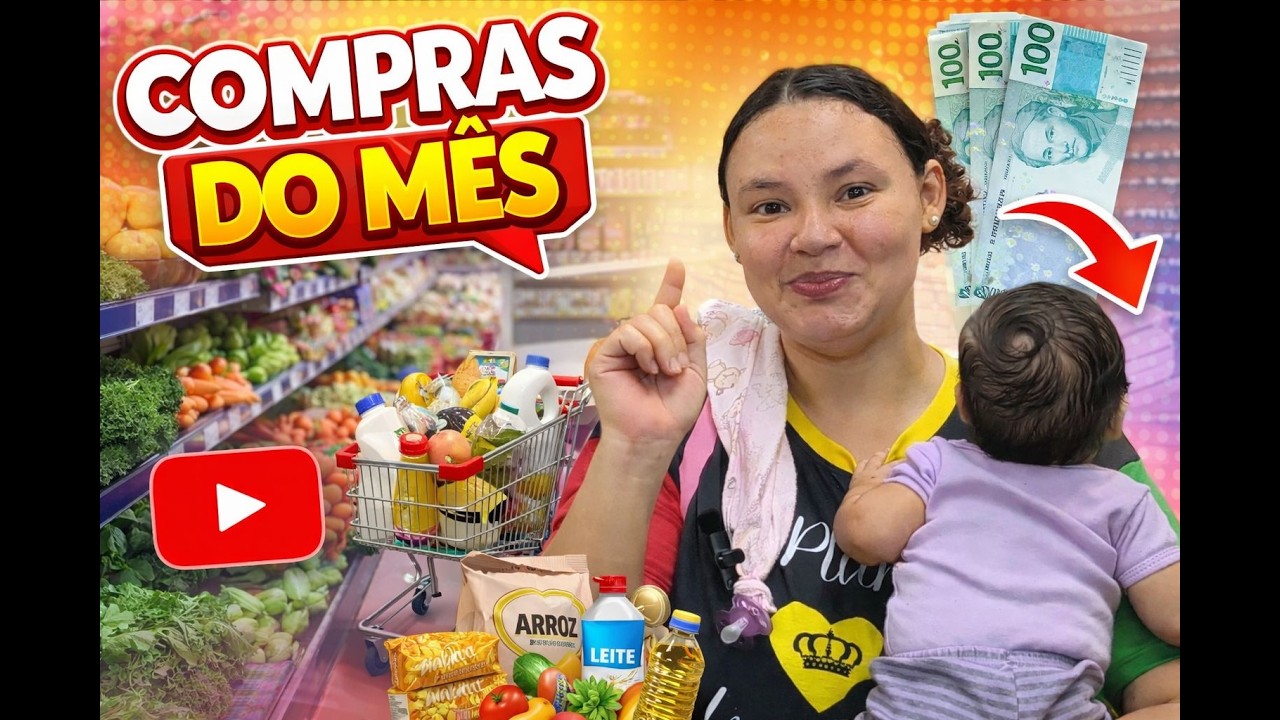 COMPRAS DO MÊS 🛒💰 Quanto Gastei?