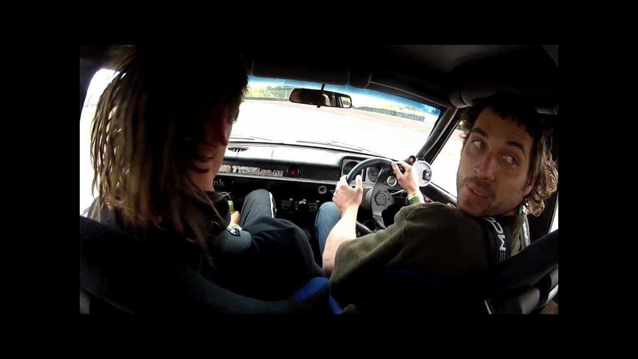 Green Brothers Fastest street legal import car in New Zealand, Cole Armstrong in the passanger seat.