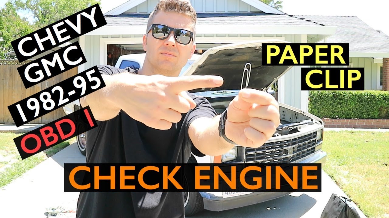 Чтение кодов OBD1 CHECK ENGINE для CHEVY GMC 1982-1995 без считывателя с помощью СКРЕПКИ