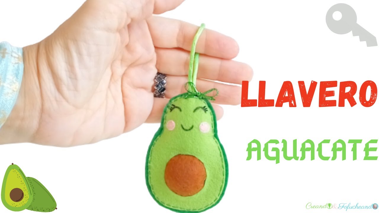 Llavero de Aguacate Kawaii en Fieltro / DIY Avocado Keychain
