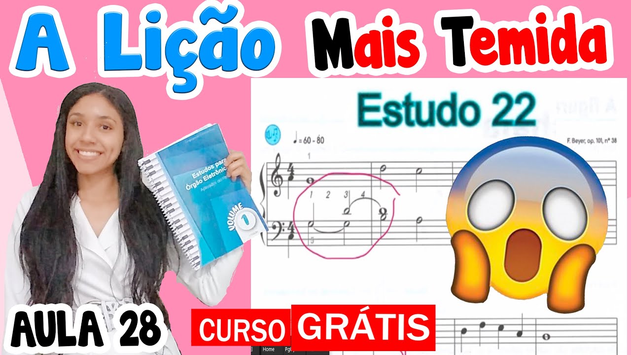 Estudo 22  volume 01 Novos Métodos p/ Organista -Aula 28 - JG Organista