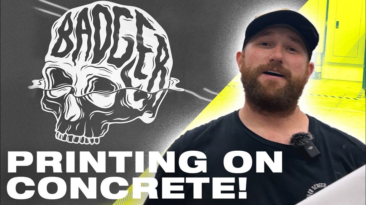 We SCREEN PRINTED on CONCRETE!