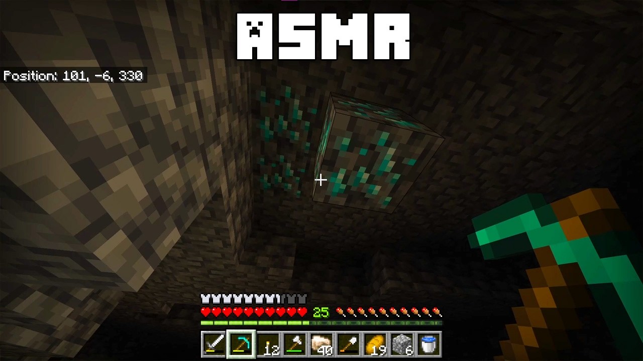 ASMR Minecraft Bedrock #8 - More Mining (Controller Sounds + Whispering)