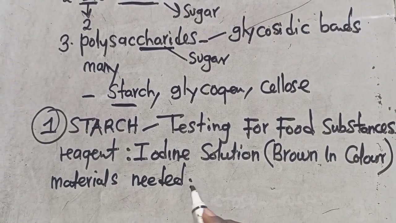 BIOLOGY - TESTING FOR STARCH, REDUCING SUGARS AND NON REDUCING SUGARS  || NUTRITION LESSON 2