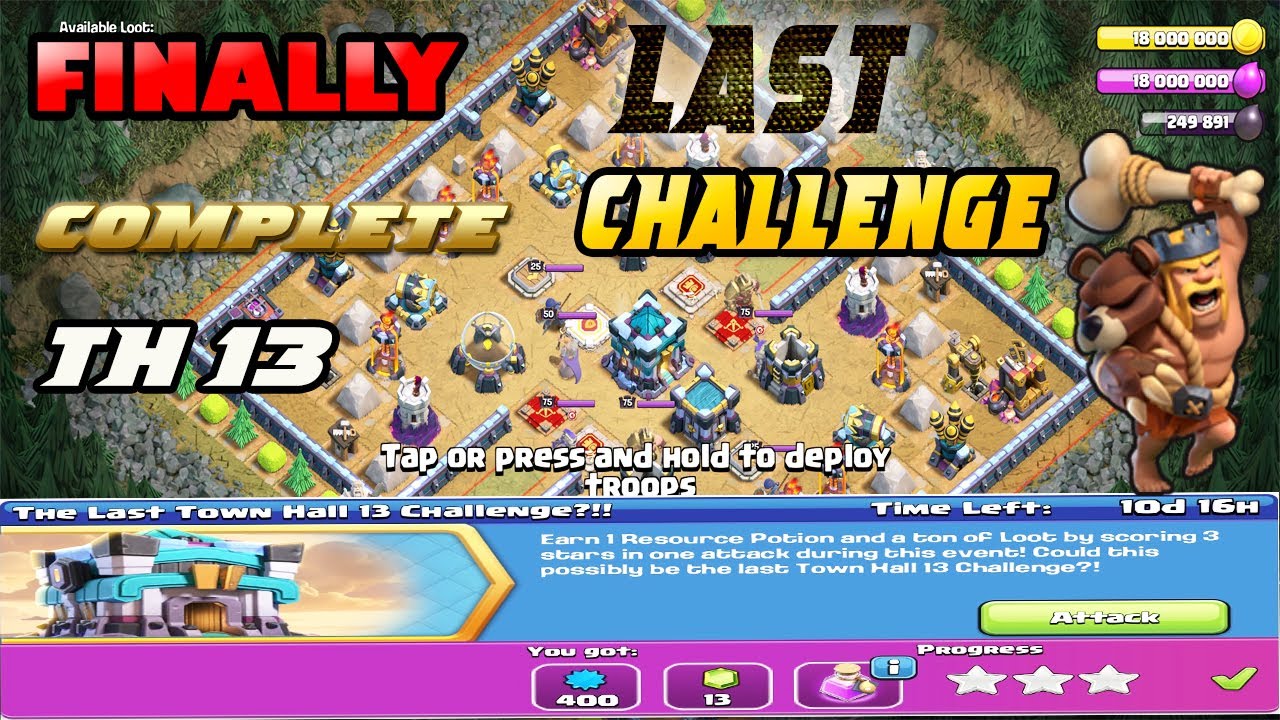 THE LAST TOWN HALL 13 CHALLENGE