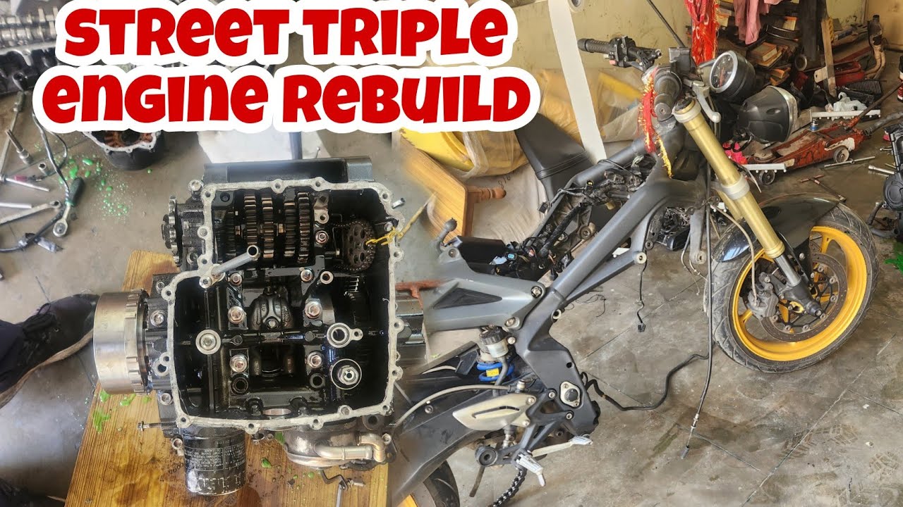 Triumph street triple engine rebuild | Daytona engine breakdown | superbike engine knocking |