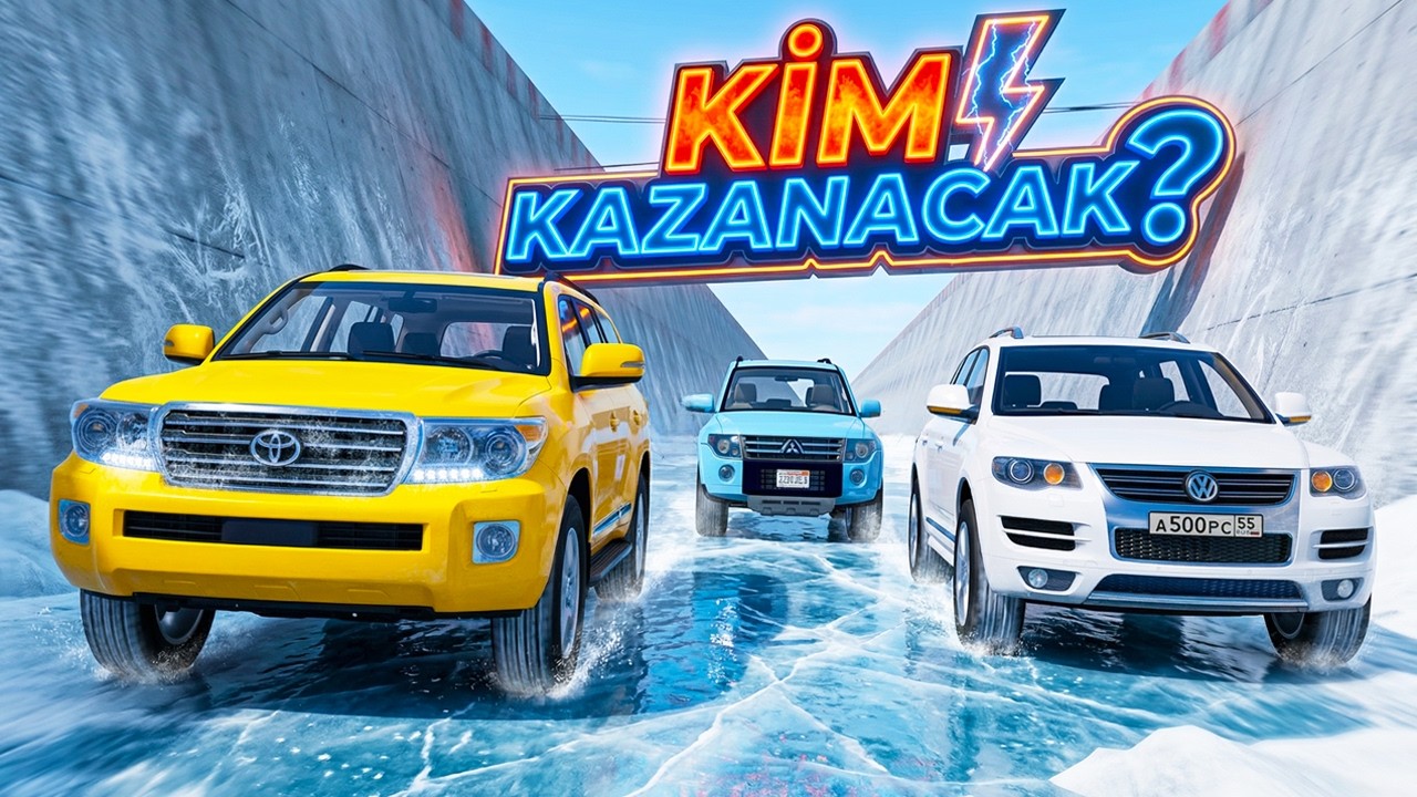 Eski Güçlü SUV Arabalar Buzlu Uçma Parkurunda | GTA 5 MODS