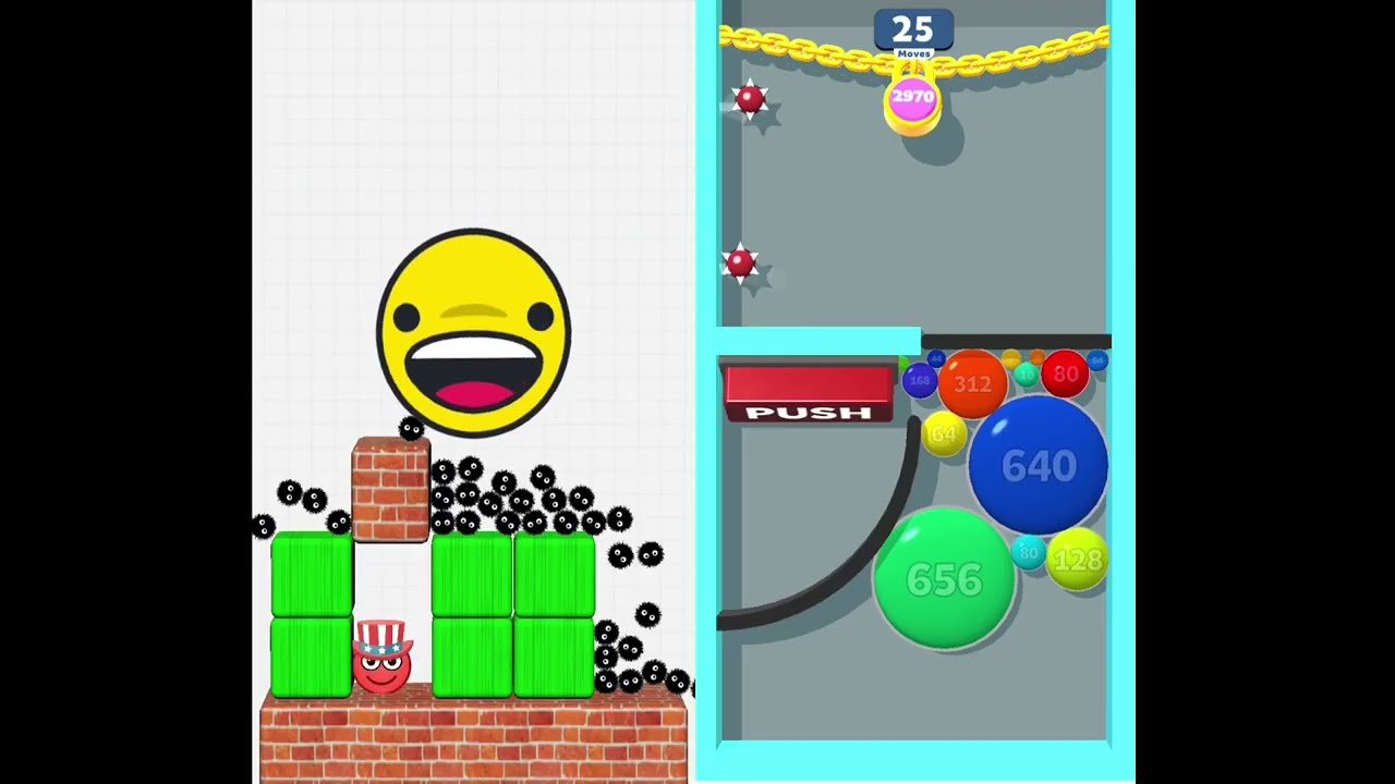 Hide Ball : Brain Teaser Games vs Puff Up - Balloon Puzzle Game 
