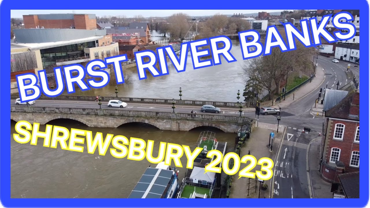 Burst river banks once again in my home town Shrewsbury