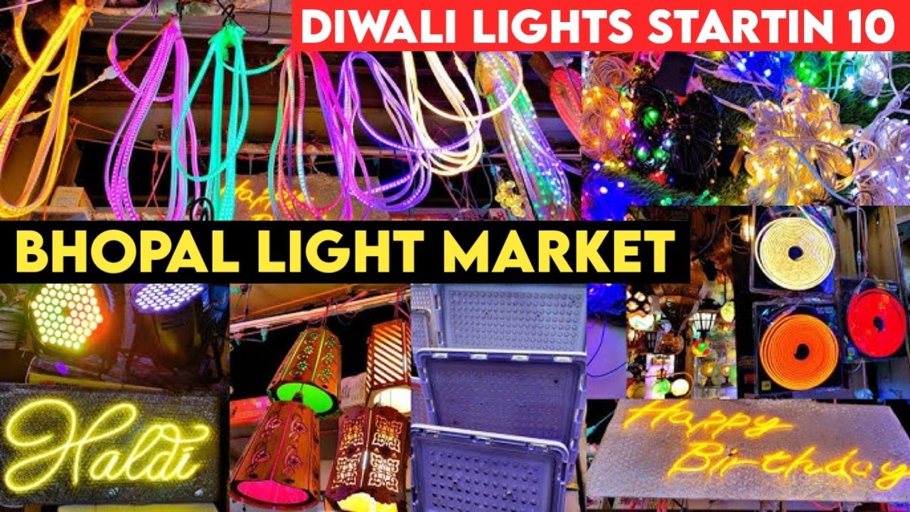 दिवाली लाइट मात्र 10/-₹ | Diwali Lights Wholesale Market in Bhopal | Diwali Light, Electronic market