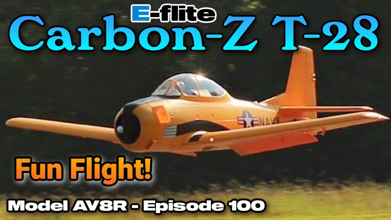 E-Flite Carbon Z T-28 2.0m BNF Basic - Модель AV8R Увлекательный полет!
