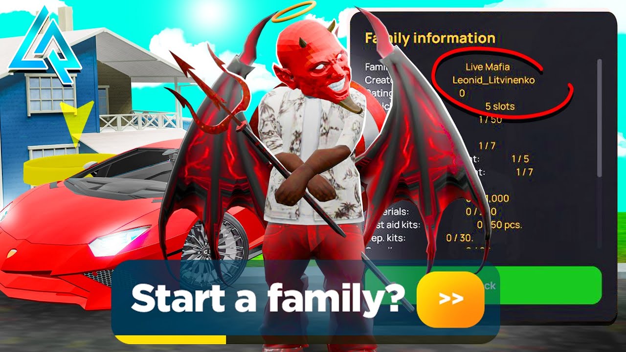 How to create your family on LIVE RUSSIA (Android)