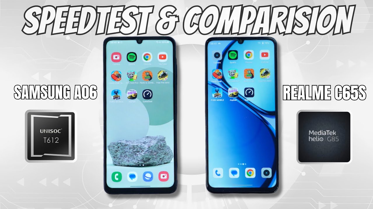 Samsung Galaxy A06 vs Realme C65s Speedtest & Camera Comparison