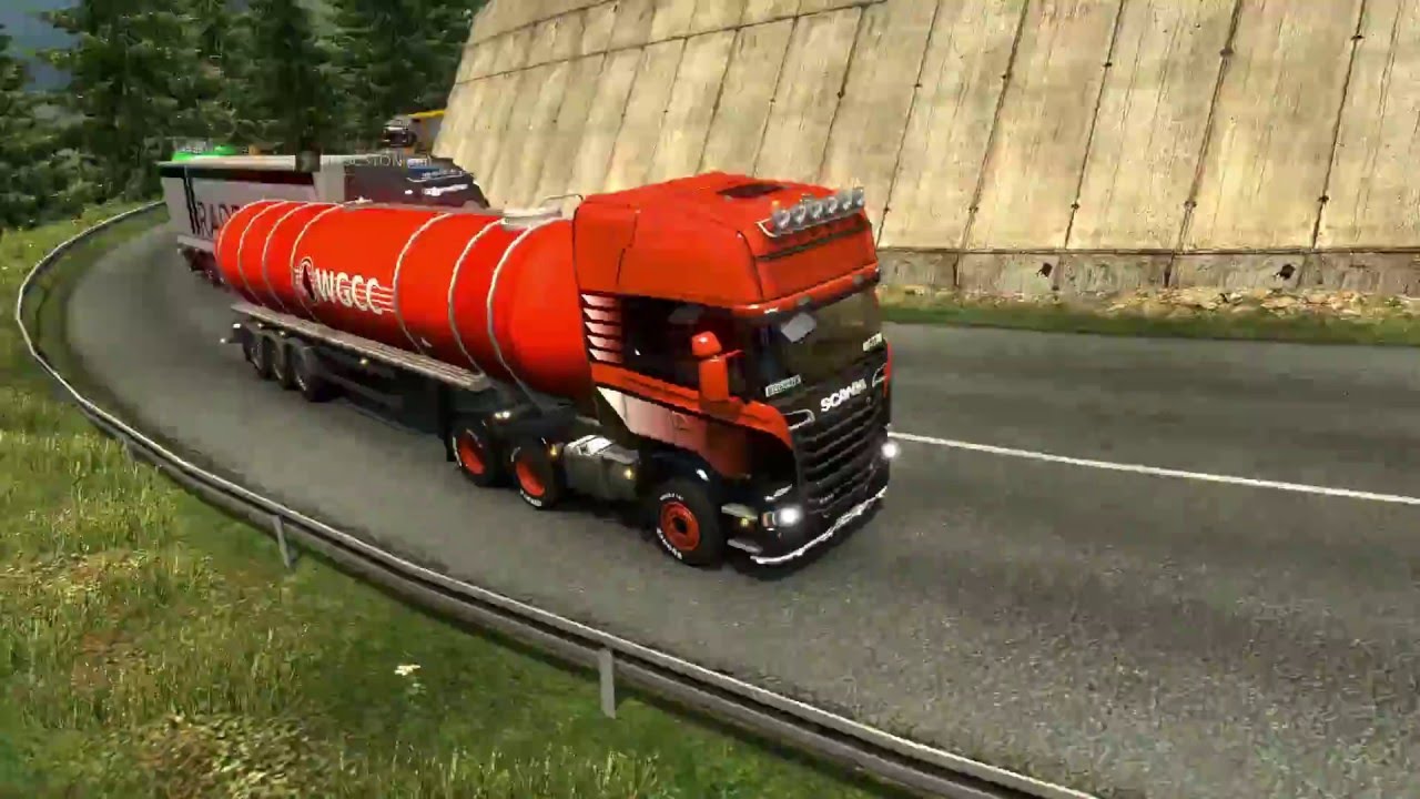 Euro Truck Simulator 2 MP - Timelapse: Public convoy 23.4.16