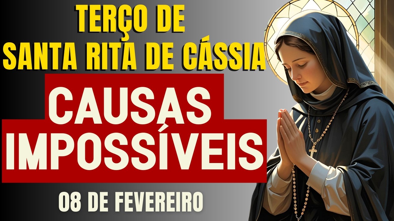TERÇO MILAGROSO DE SANTA RITA PELAS CAUSAS IMPOSSÍVEIS REZE HOJE E ALCANCE O MILAGRE
