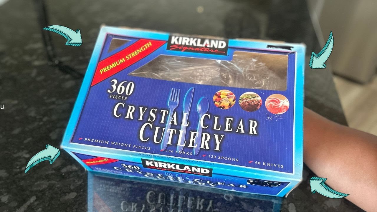 Kirkland Signature   neys Heavyweight Clear Cutlery   360 Pieces