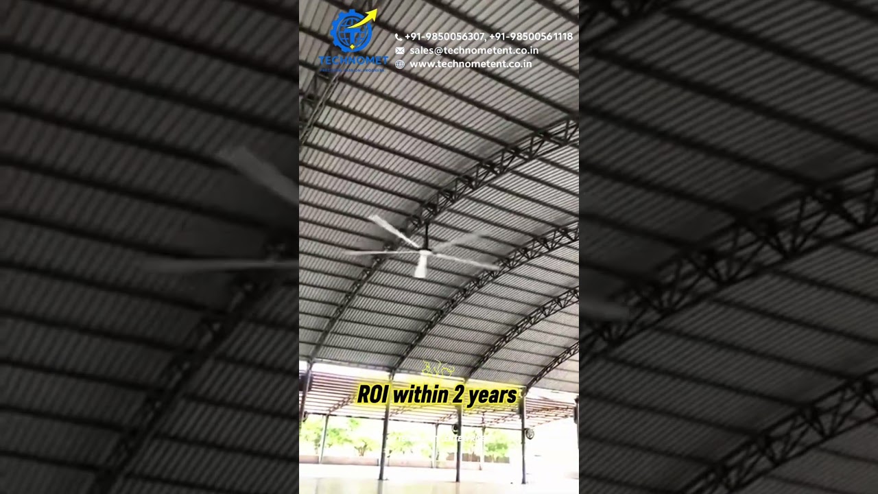 &bull;High volume low speed fans &bull;HVLS FANS installed till date 5000+ #technometenterprises #hvlsfans