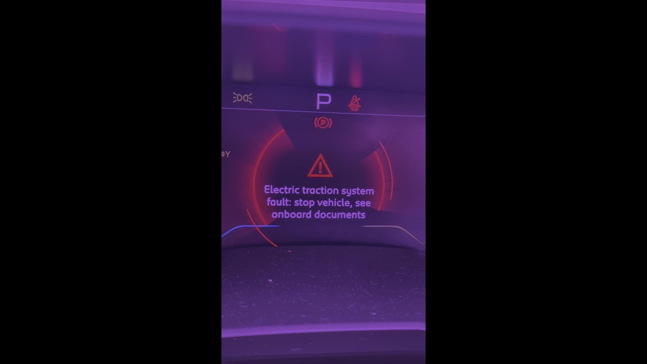 Electric Traction System Fault: Stop Vehicle and See Onboard Documents